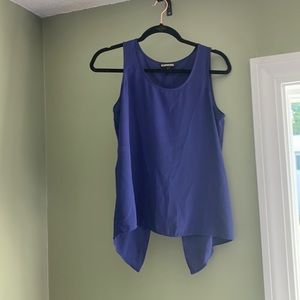 Express Blue Open Back Tank Top